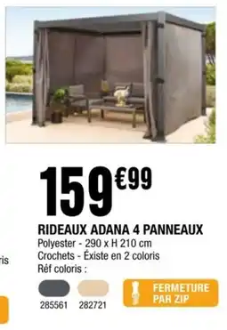 La Foir'Fouille RIDEAUX ADANA 4 PANNEAUX offre