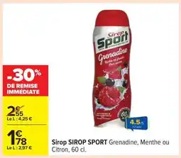 Carrefour SIROP SIROP SPORT offre
