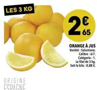 Supeco Orange à jus offre
