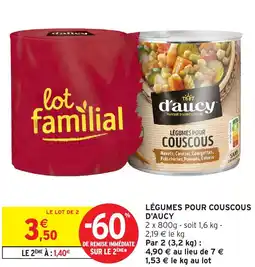 Intermarché Hyper D'AUCY Légumes pour couscous offre