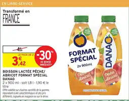 Intermarché Hyper DANAO Boisson lactée pêche/ abricot format spécial offre