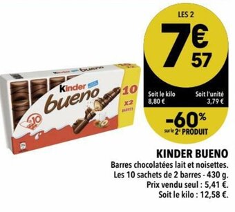 Supeco Kinder bueno offre