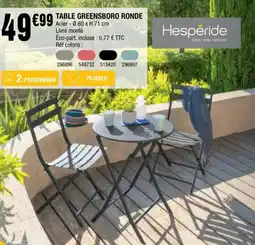 La Foir'Fouille TABLE GREENSBORO RONDE offre