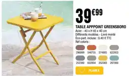 La Foir'Fouille TABLE APPPOINT GREENSBORO offre