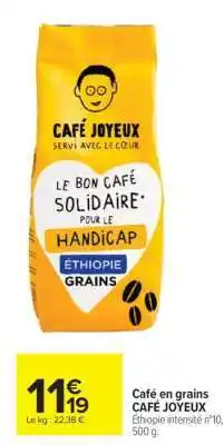 Carrefour Market Café en grains CAFÉ JOYEUX offre