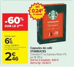 Carrefour Market Capsules De Café Starbucks offre