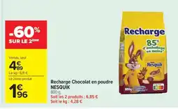 Carrefour Market RECHARGE CHOCOLAT EN POUDRE “NESQUIK” offre