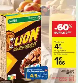 Carrefour Market Céréales Lion Nestlé offre