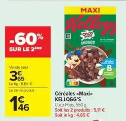 Carrefour Market Céréales Maxi KELLOGG'S offre