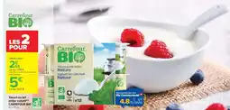 Carrefour Market Yaourt au lait entier nature CARREFOUR BIO offre
