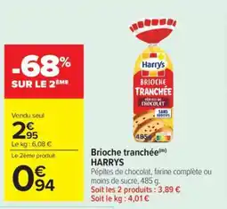 Carrefour Market Brioche Tranchée Harrys offre