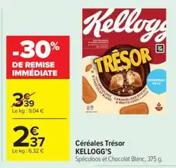 Carrefour Market Céréales Trésor Kellogg's offre