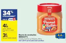 Carrefour Market Beurre de Cacahuètes 'Menguy's' offre