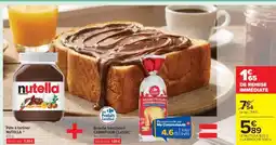 Carrefour Market Pâte à tartiner NUTELLA + Brioche tranchée CARREFOUR CLASSIC offre