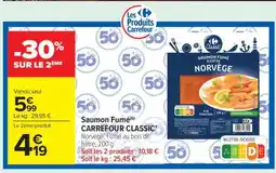 Carrefour Market Saumon fumé CARREFOUR CLASSIC' offre