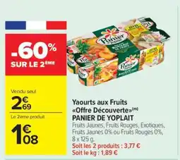 Carrefour Market Yaourts aux fruits Offre découverte PANIER DE YOPLAIT offre
