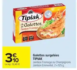 Carrefour Market Galettes surgelées TIPIAK offre