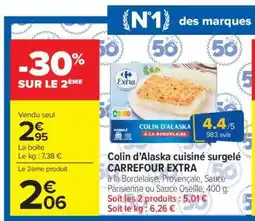 Carrefour Market Colin d'Alaska cuisiné surgelé CARREFOUR EXTRA offre