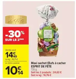 Carrefour Market Maxi sachet Œufs à cacher ESPRIT DE FÊTE offre