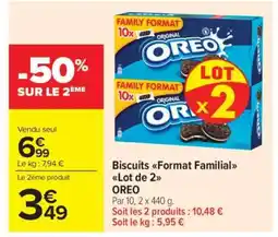 Carrefour Market Biscuits Format Familial Lot de 2 OREO offre