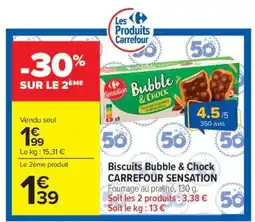 Carrefour Market Biscuits Bubble & Chock CARREFOUR SENSATION offre
