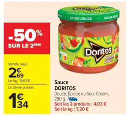Carrefour Market Sauce DORITOS offre
