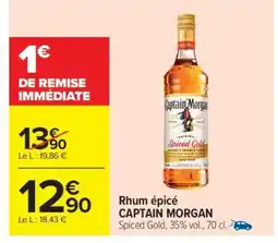 Carrefour Market Rhum épicé CAPTAIN MORGAN offre