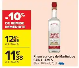 Carrefour Market Rhum agricole de Martinique SAINT JAMES offre