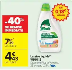 Carrefour Market Lessive liquide WINNI'S offre