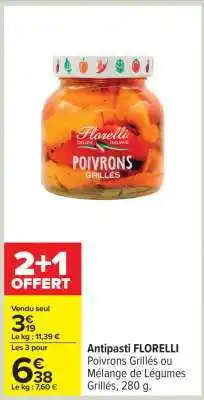 Carrefour ANTIPASTI FLORELLI offre