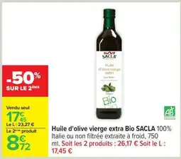 Carrefour Huile d'olive vierge extra Bio SACLA offre