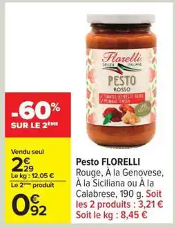 Carrefour Pesto Florelli offre