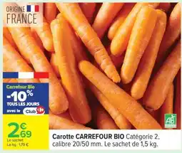 Carrefour Carotte CARREFOUR BIO offre