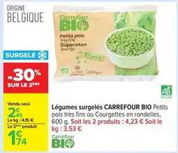 Carrefour Légumes surgelés CARREFOUR BIO offre