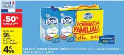 Carrefour Lait U.H.T. Format Familial LACTEL Demi-écrémé offre