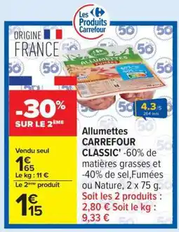 Carrefour ALLUMETTES CARREFOUR CLASSIC offre
