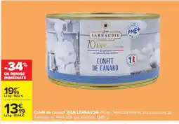 Carrefour Confit de canard JEAN LARNAUDIE offre