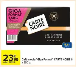 Carrefour Café moulu Giga Format CARTE NOIRE 6 x 250 g offre