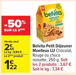 Carrefour Belvita Petit Déjeuner Moelleux LU offre