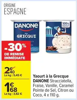Carrefour Yaourt à la grecque DANONE offre