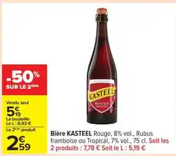 Carrefour Bière KASTEEL Rouge offre