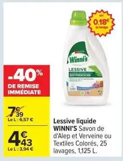 Carrefour Lessive liquide WINNI'S offre