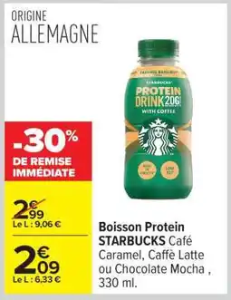 Carrefour Boisson Protein STARBUCKS offre