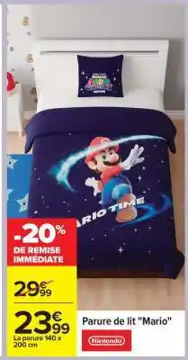 Carrefour Parure de lit Mario offre