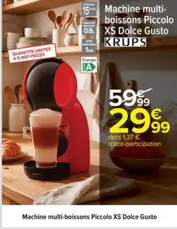 Carrefour Machine multi-boissons Piccolo XS Dolce Gusto offre