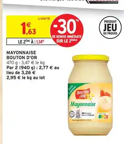 Intermarché Bouton d'or mayonnaise offre
