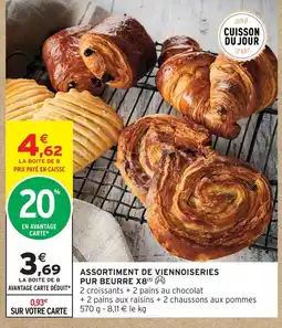Intermarché Assortiment de viennoiseries pur beurre x8 offre