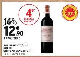Intermarché Château beau site aop saint estèphe rouge offre