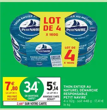 Intermarché Petit navire thon entier au naturel démarche responsable offre
