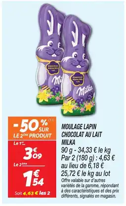 Netto Milka moulage lapin chocolat au lait offre